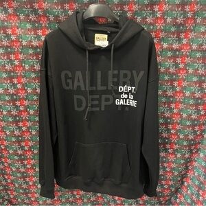 Gallery Dept Multi Logo Black Hoodie